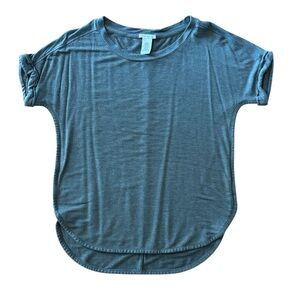 Matty M Steel Green Rolled Sleeve Tee